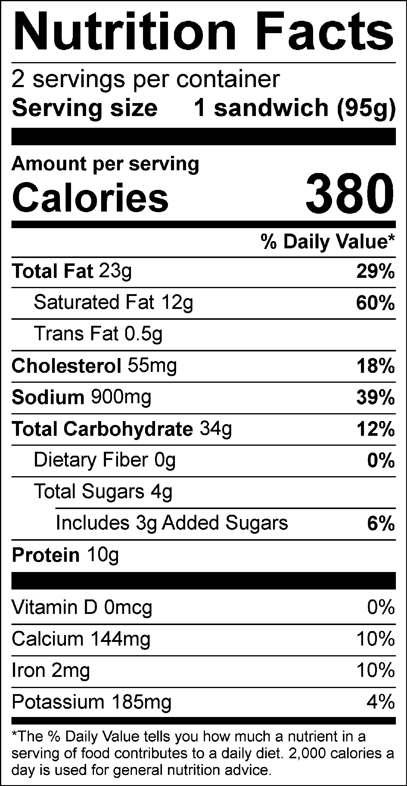 Grilled Pepperoni & Cheese Sandwich nutrition facts